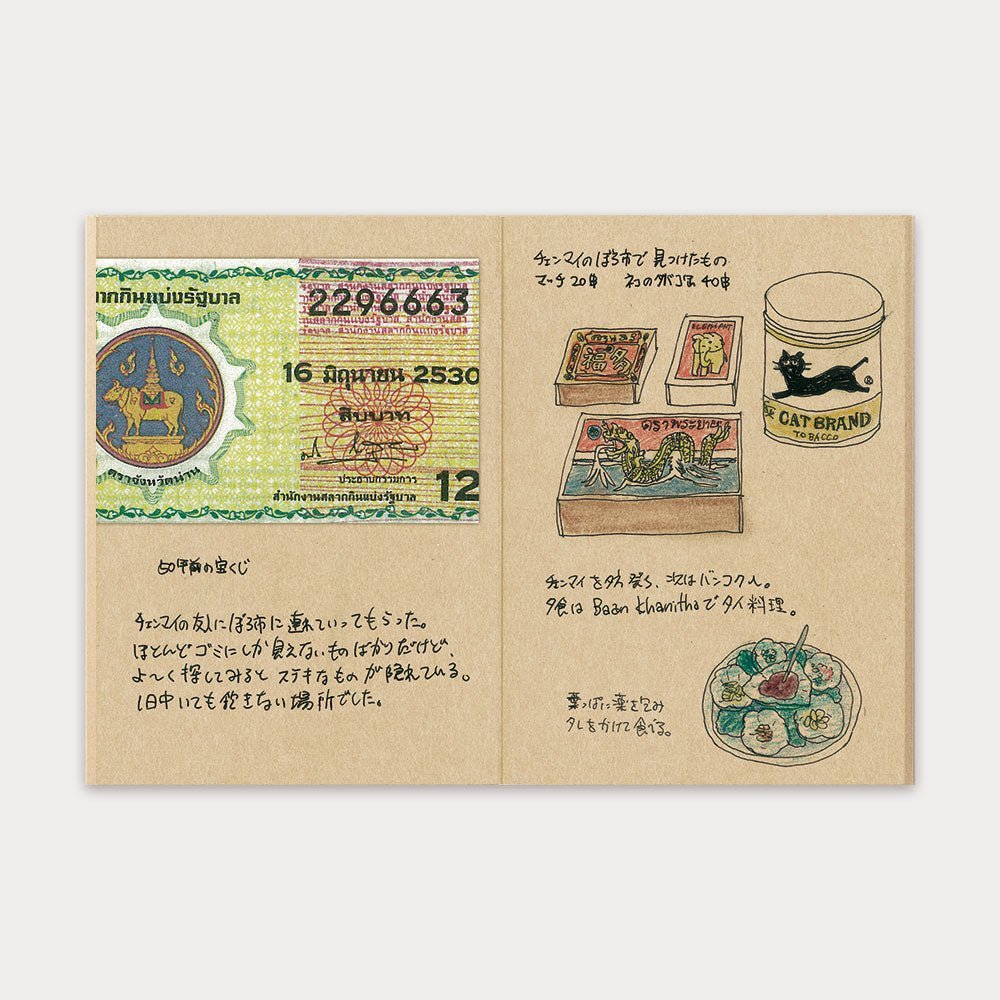 Traveler's Company: Traveler's Notebook Passport Size Refill, Kraft Paper - Art Bloss