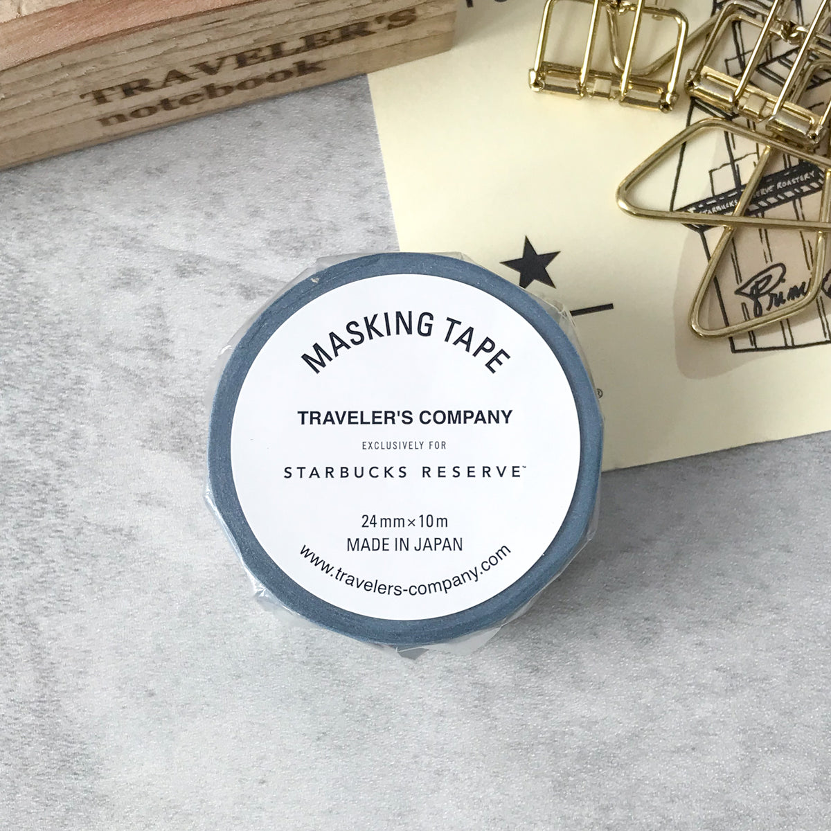 Traveler's Company: Starbucks Reserve Roastery Traveler's Masking Tape Blue - Art Bloss