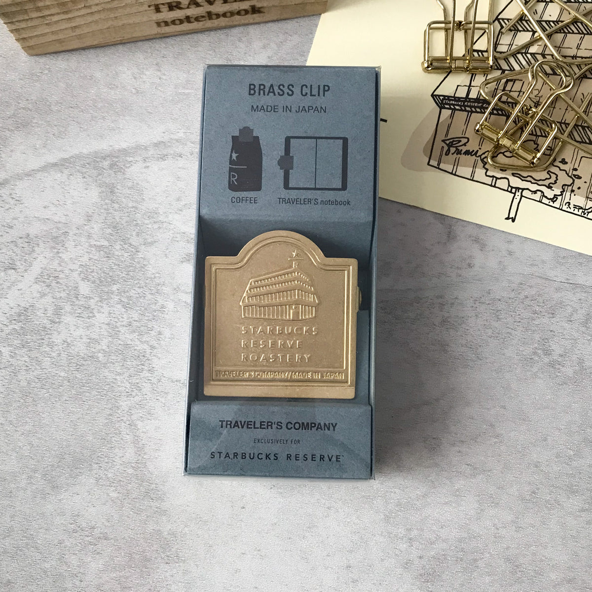 Traveler's Company: Starbucks Reserve Roastery Brass Clip Facade - Art Bloss