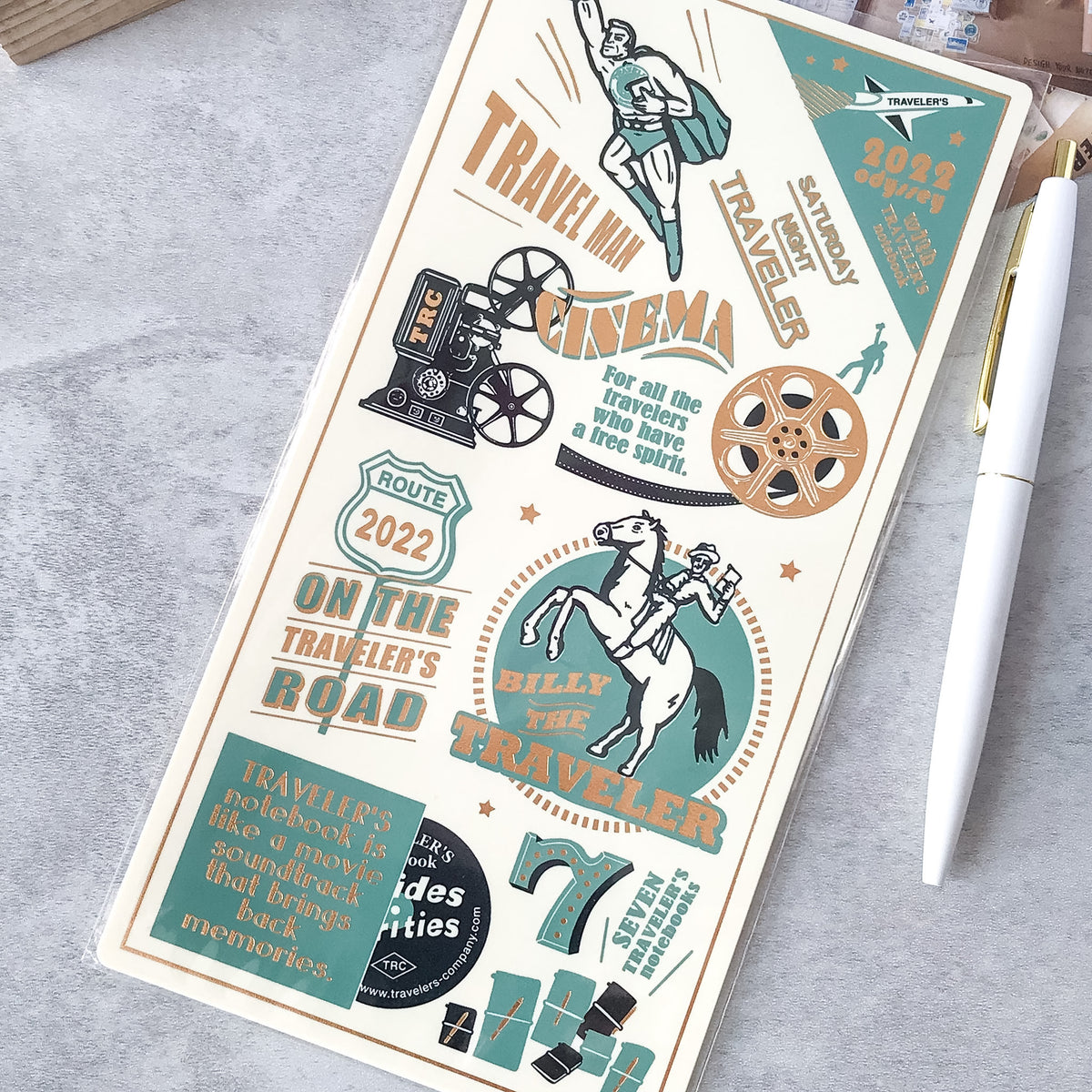 Traveler's Note 2022 Limited Plastic Sheet | Travel Man Cinema by Traveler's Company - Art Bloss