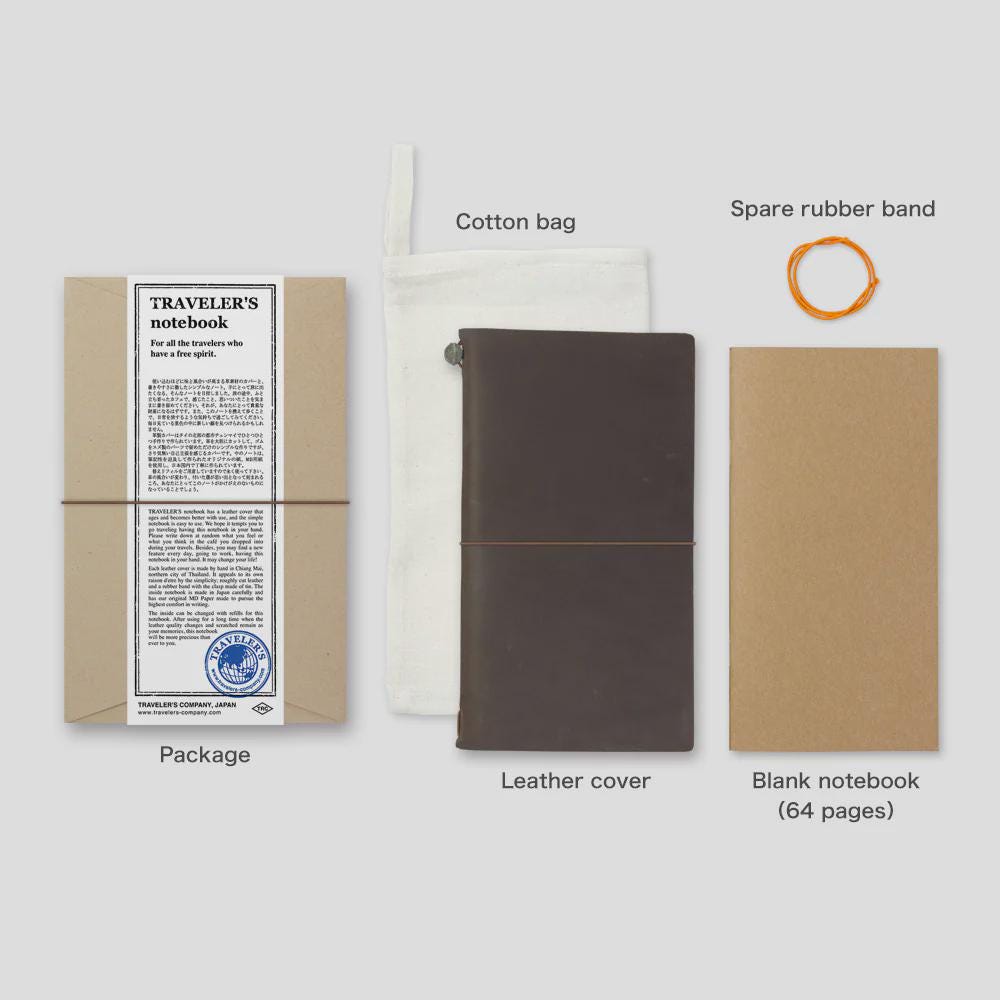 Traveler's Notebook Regular Size Brown: Traveler's Company - Art Bloss