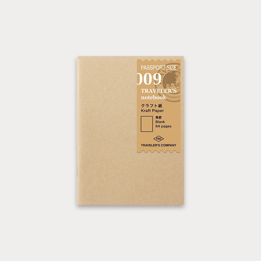 Traveler's Company: Traveler's Notebook Passport Size Refill, Kraft Paper - Art Bloss