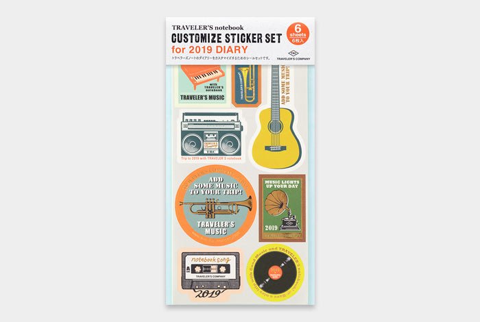 Traveler's Notebook Customized Stickers for 2019 Diary: Traveler's Company - Art Bloss