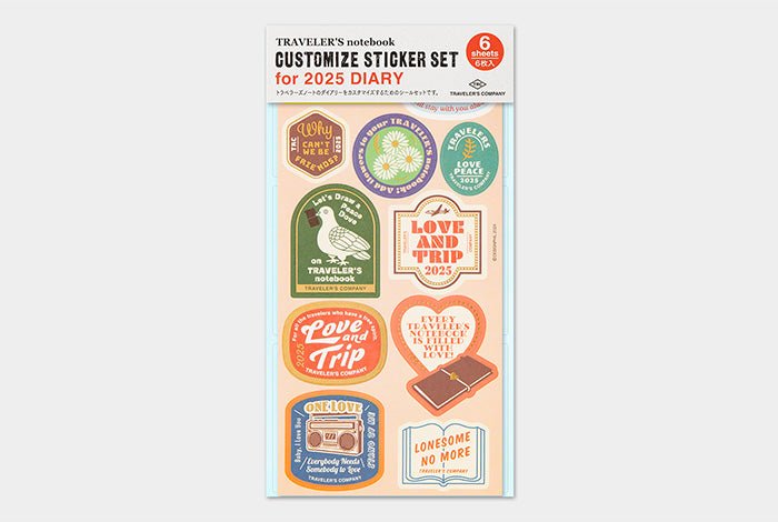 Traveler's Notebook Customized Stickers for 2025 Diary: Traveler's Company - Art Bloss