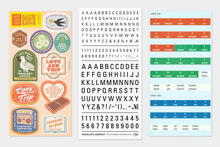 Traveler's Notebook Customized Stickers for 2025 Diary: Traveler's Company - Art Bloss