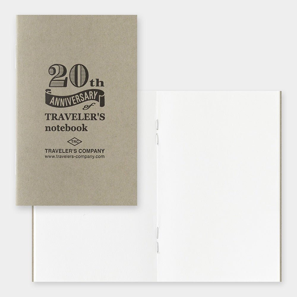 Leather Journal Traveler's Notebook Card Size 20th Anniversary Set Black - Art Bloss