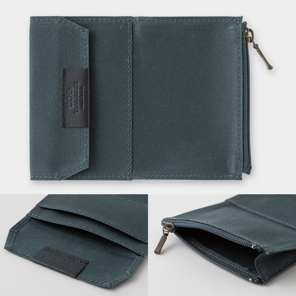 Leather Journal Traveler's Notebook Card Size 20th Anniversary Set Black - Art Bloss