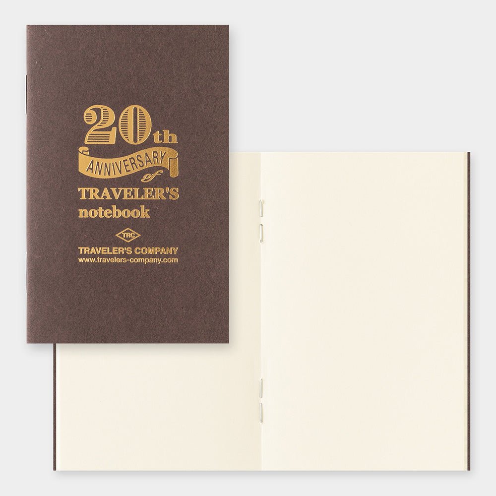 Leather Journal Traveler's Notebook Card Size 20th Anniversary Set Black - Art Bloss
