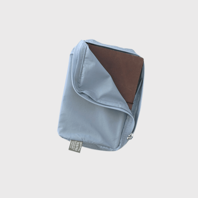 Traveler's Company: TF TO&FRO Traveler's Notebook Organizer, Passport Size, Blue Gray - Art Bloss