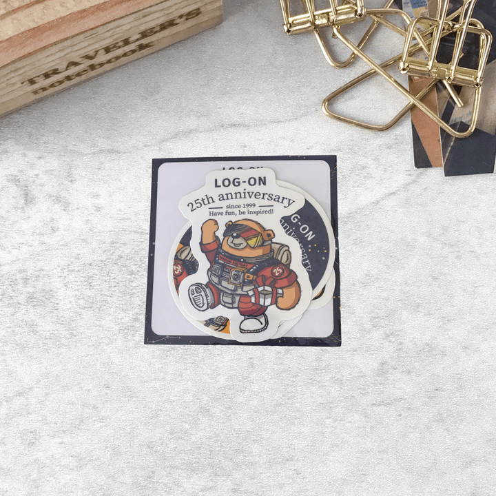 Log-On 25th Anniversary Manual Factory Bear Stickers: MF Bear Collectible Sticker Set - Art Bloss