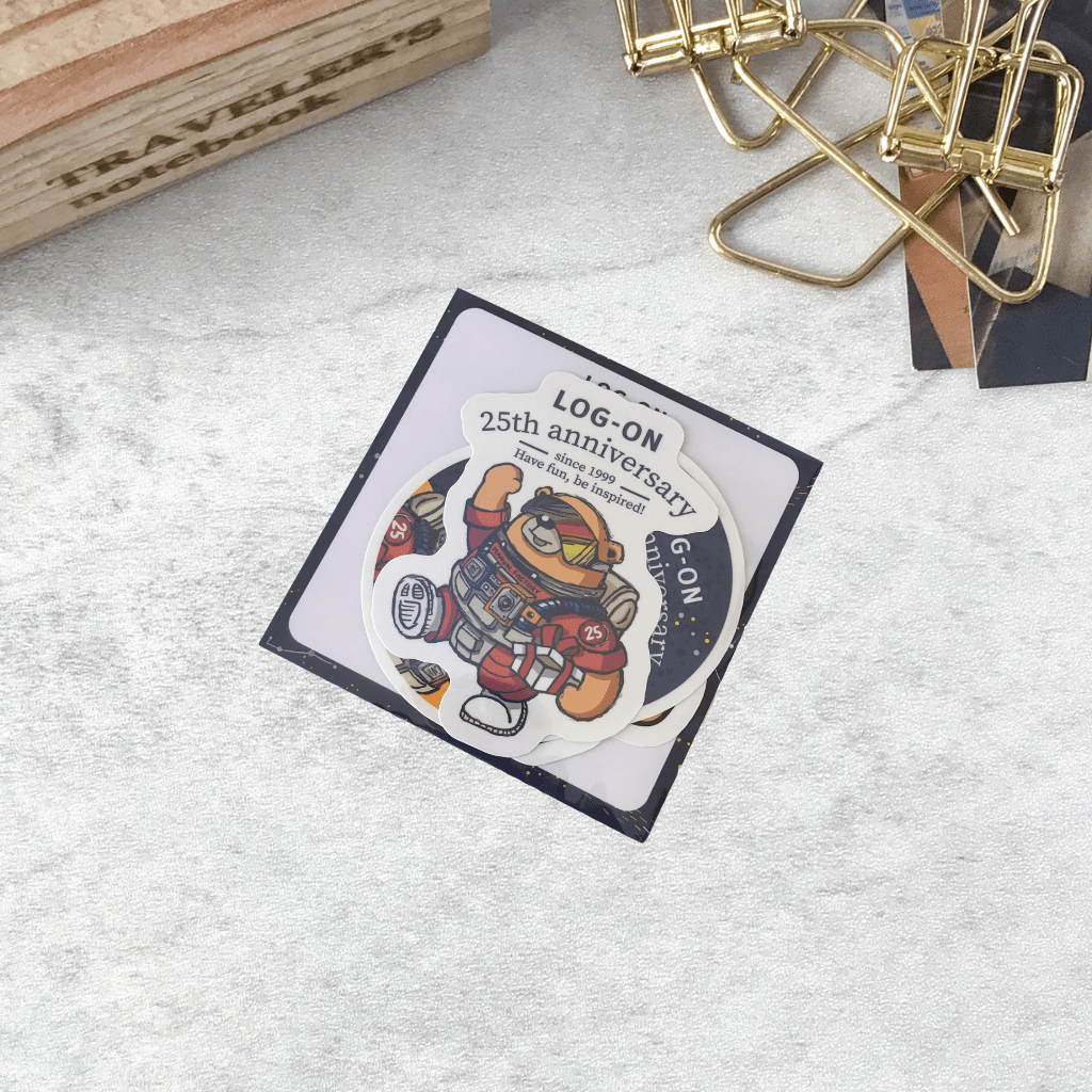 Log-On 25th Anniversary Manual Factory Bear Stickers: MF Bear Collectible Sticker Set - Art Bloss