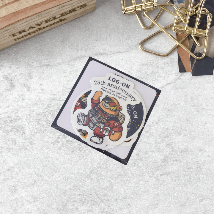 Log-On 25th Anniversary Manual Factory Bear Stickers: MF Bear Collectible Sticker Set - Art Bloss