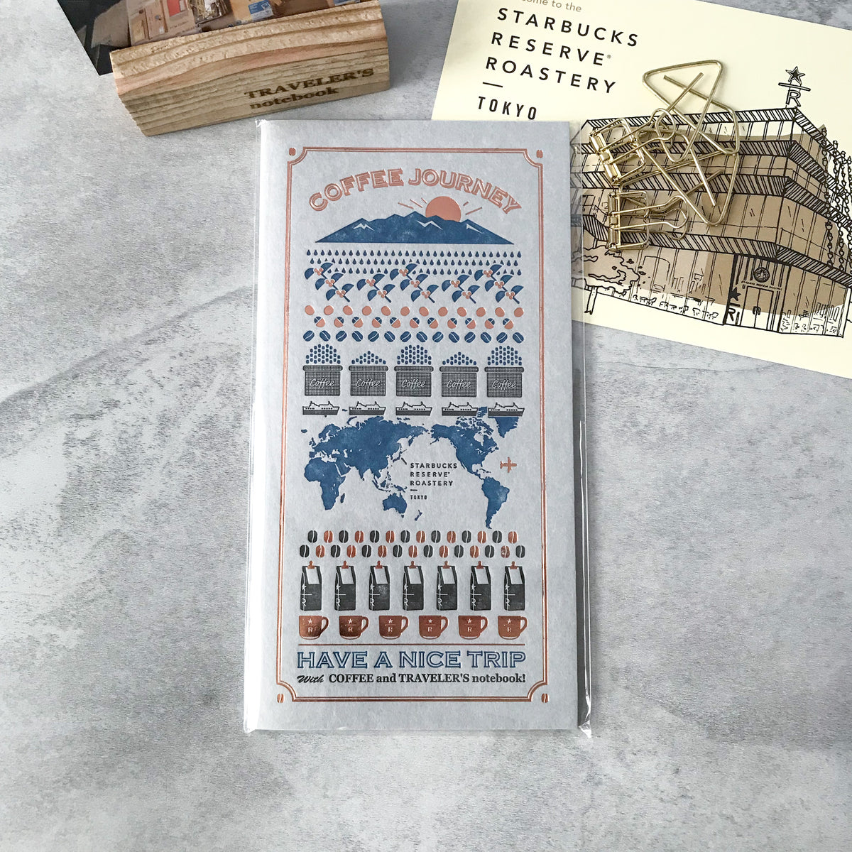 Traveler's Company x Starbucks Reserve Roastery Traveler's Notebook: Refill JOURNEY Dot Grid - Art Bloss