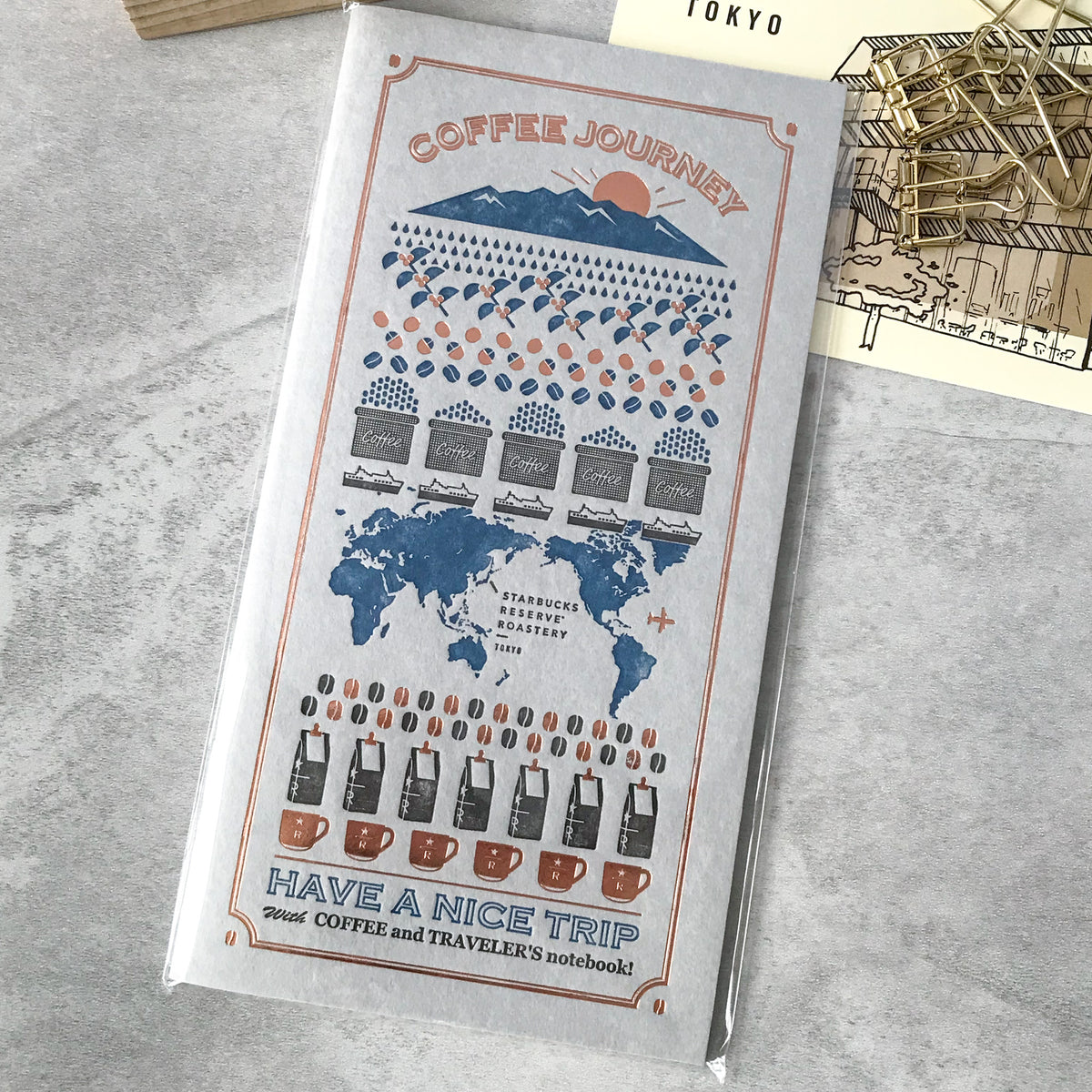 Traveler's Company x Starbucks Reserve Roastery Traveler's Notebook: Refill JOURNEY Dot Grid - Art Bloss