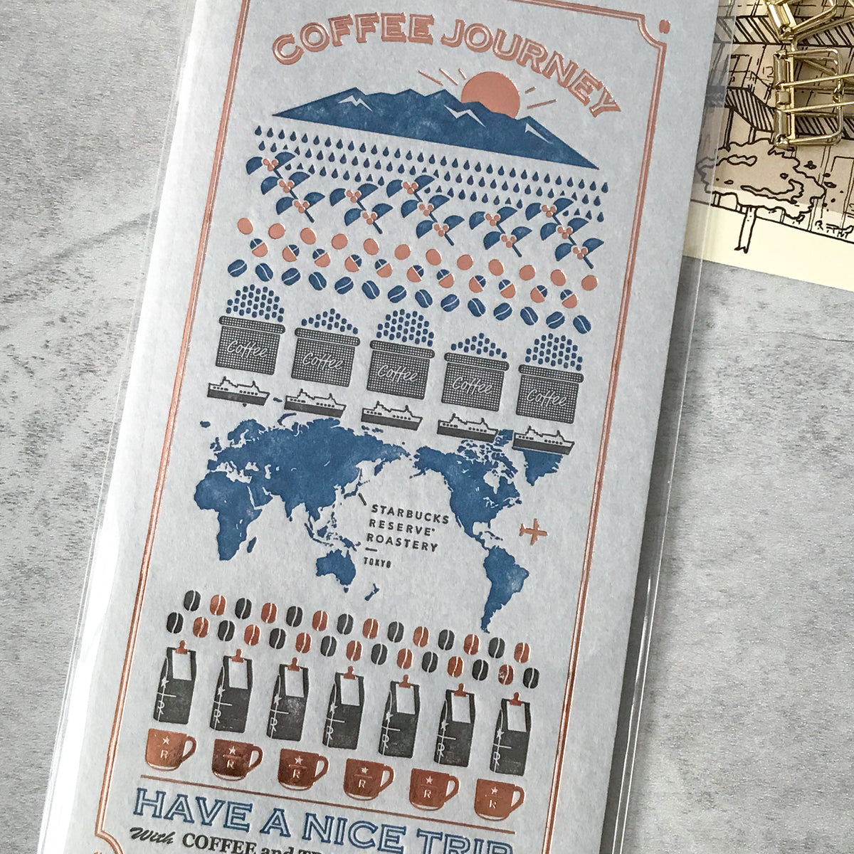 Traveler's Company x Starbucks Reserve Roastery Traveler's Notebook: Refill JOURNEY Dot Grid - Art Bloss