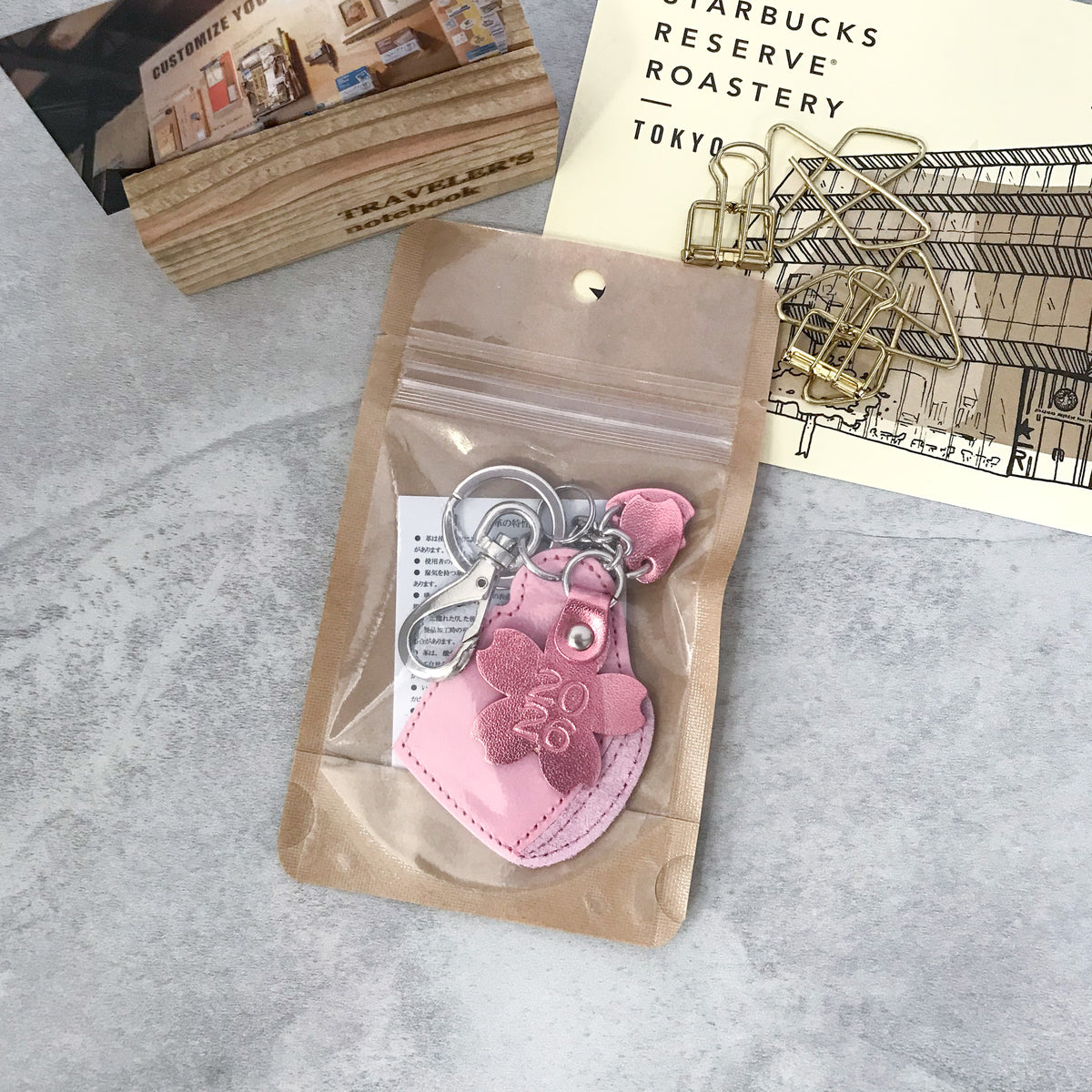 Starbucks Reserve Leather Keychain Pink Mug Sakura 2026 - Art Bloss