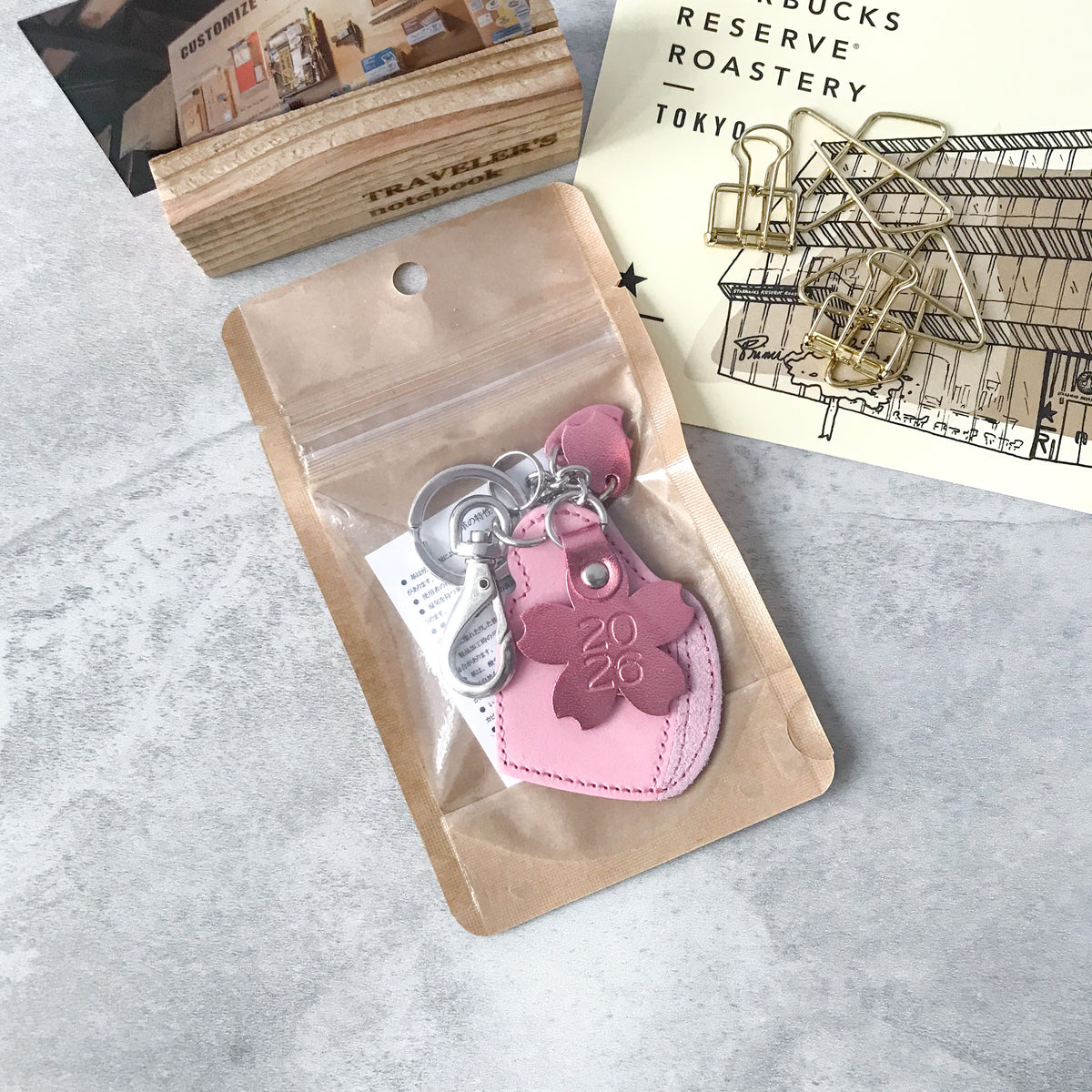 Starbucks Reserve Leather Keychain Pink Mug Sakura 2026 - Art Bloss