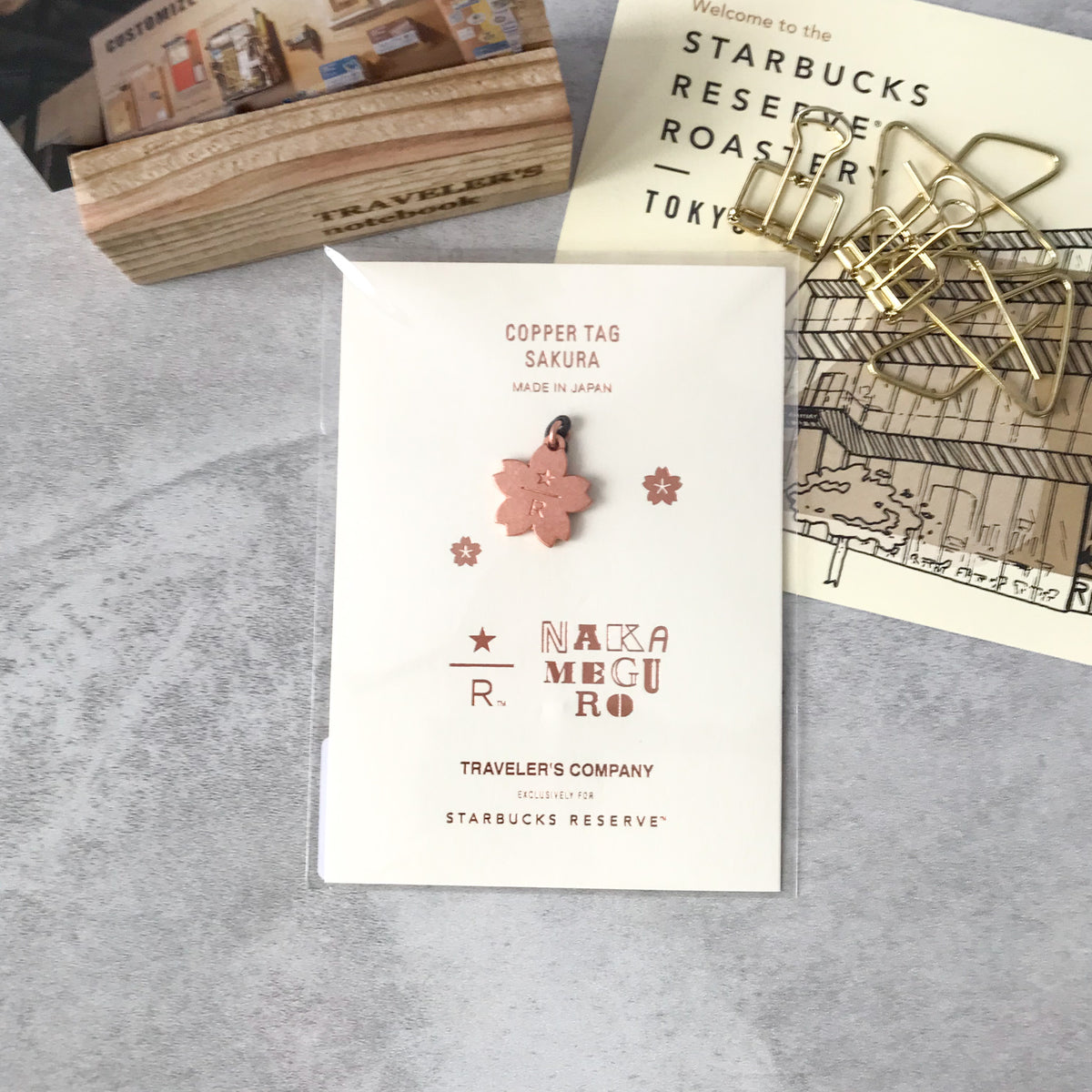 Traveler's Company x Starbucks Reserve Roastery Copper Tag Sakura - Art Bloss