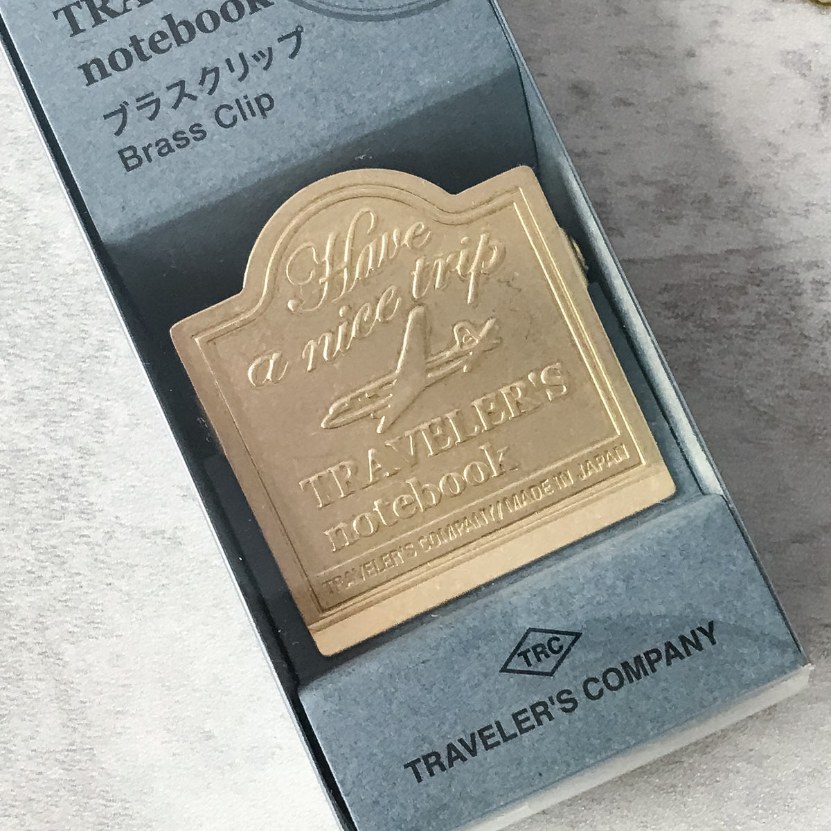 Traveler's Company: Traveler's Notebook Brass Clip Airplane - Art Bloss