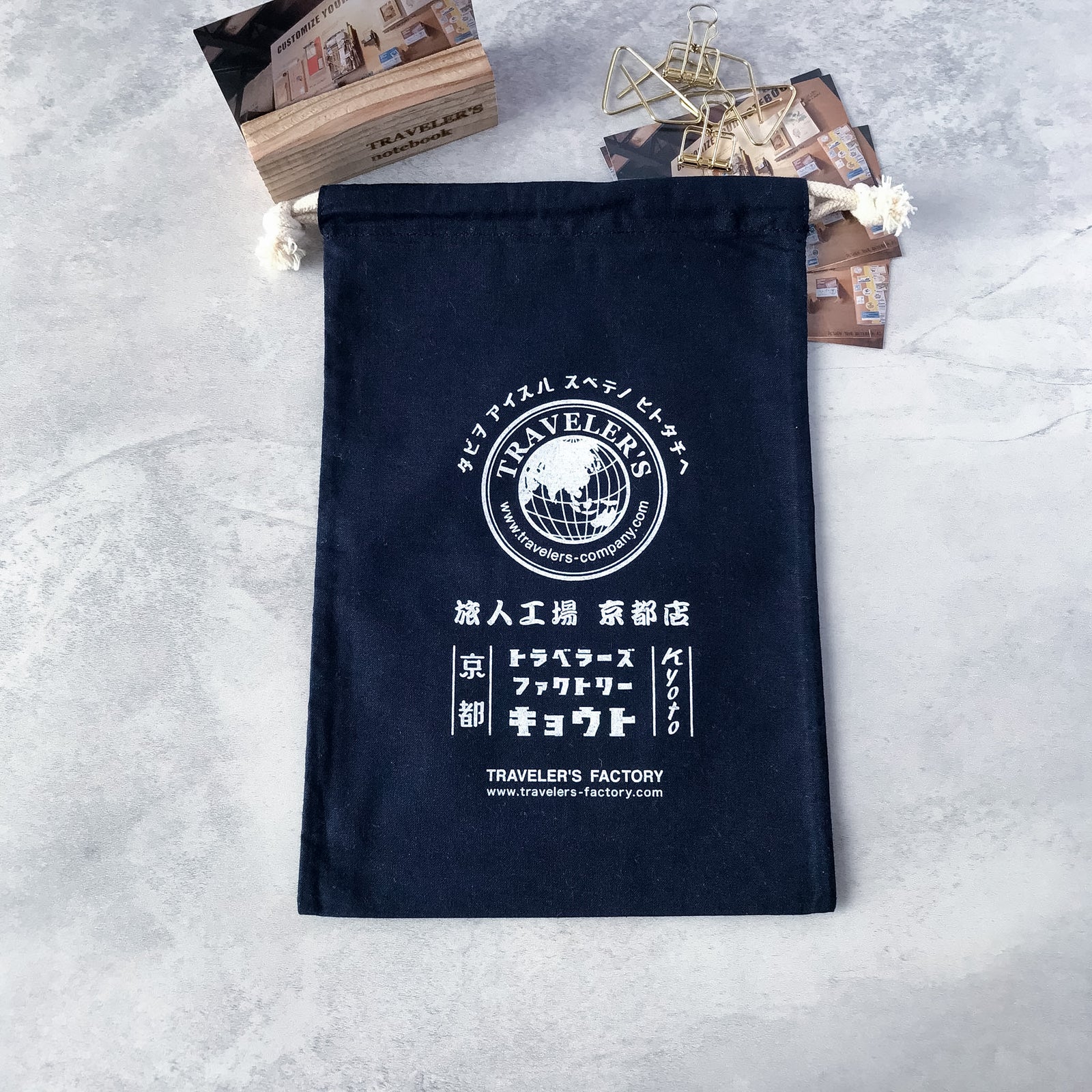 Traveler's Company: Cotton Bag Kyoto Edition Navy - Art Bloss