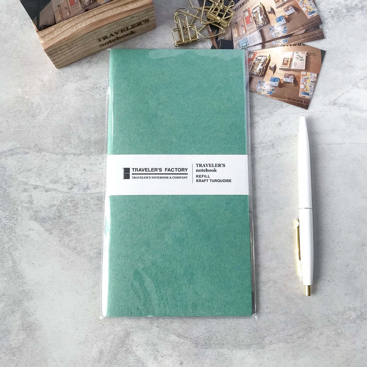 Traveler's Company: TF Traveler's Notebook Refill Craft Turquoise - Art Bloss