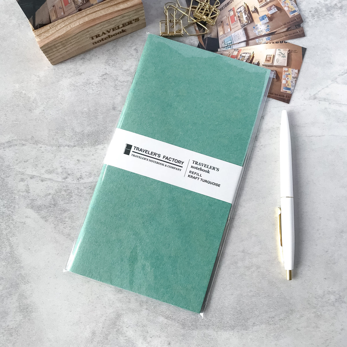 Traveler's Company: TF Traveler's Notebook Refill Craft Turquoise - Art Bloss