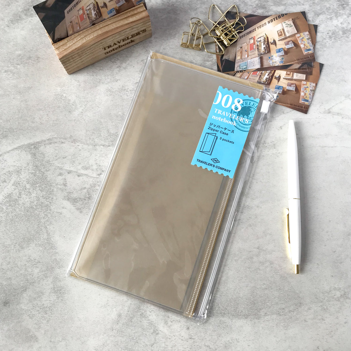 Traveler's Company: Traveler's Notebook Refill Zipper Case - Art Bloss