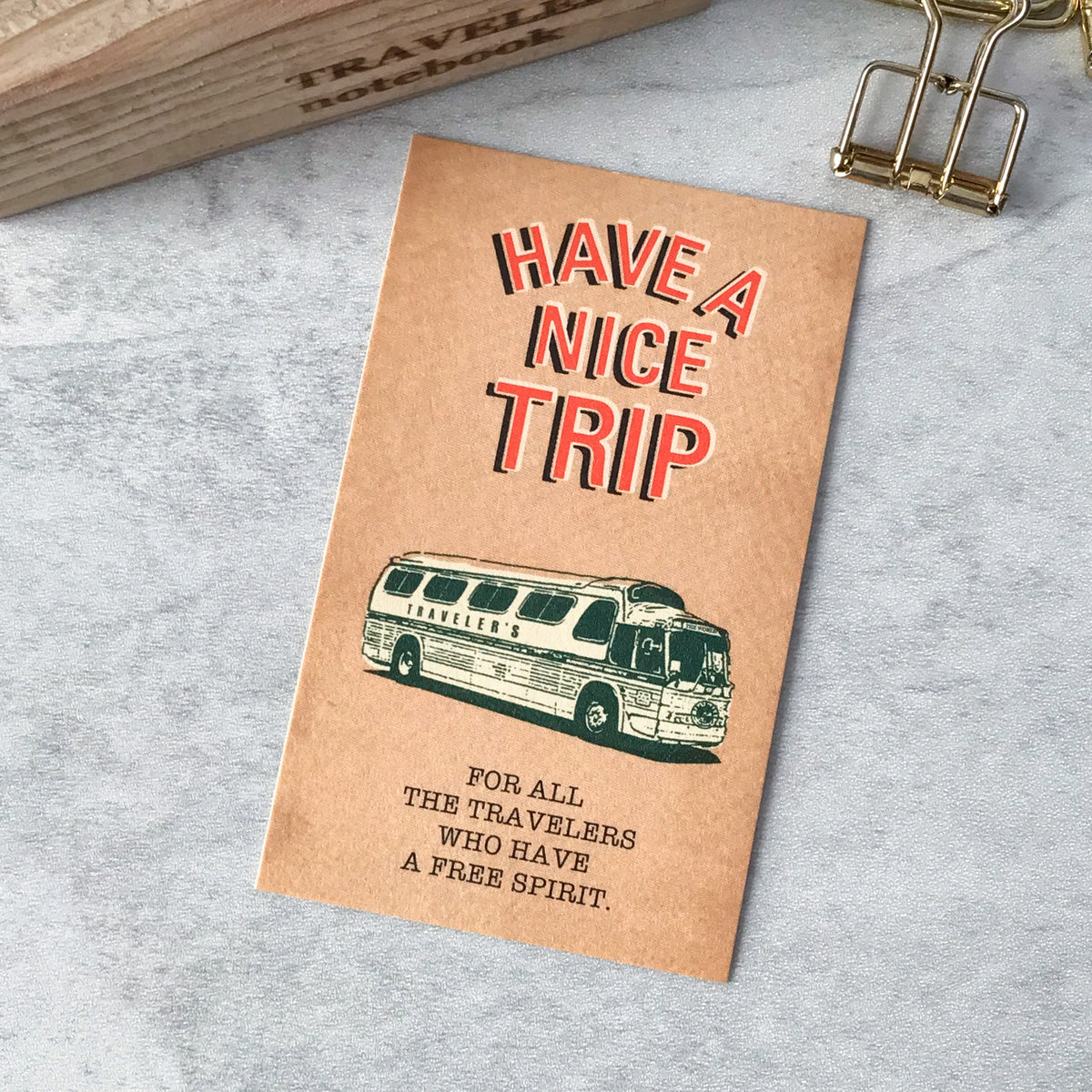 Traveler's Company: Mini Card Nice Trip Pattern - Art Bloss