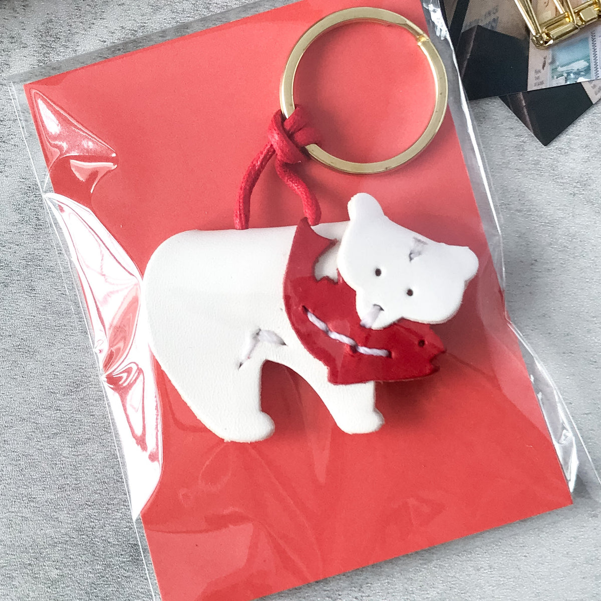 Benlly's & Job Work Room: Benlly's original Bear Salmon Keychain White - Art Bloss