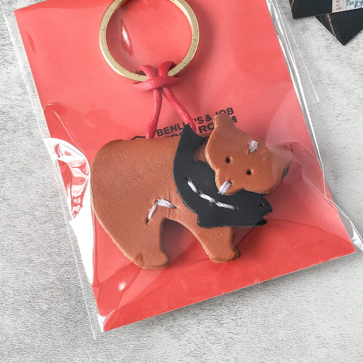 Benlly's & Job Work Room: Benlly's original Bear Salmon Keychain Brown - Art Bloss