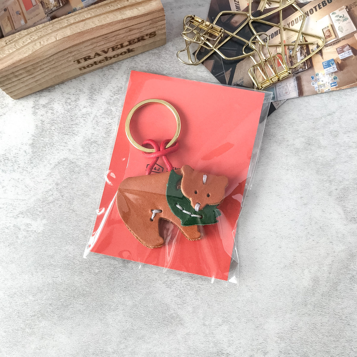 Benlly's & Job Work Room: Benlly's original Bear Salmon Keychain Brown - Art Bloss