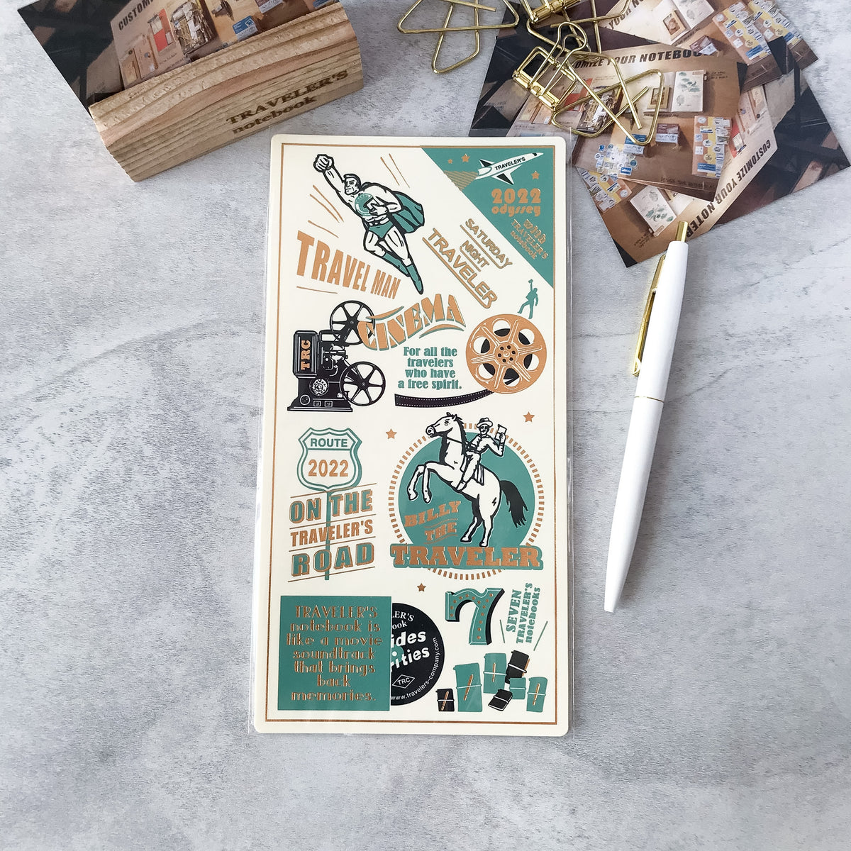 Traveler's Note 2022 Limited Plastic Sheet | Travel Man Cinema by Traveler's Company - Art Bloss