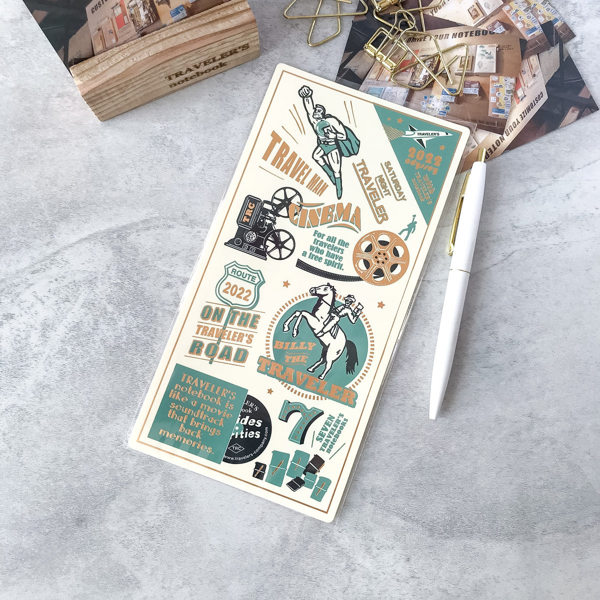 Traveler's Note 2022 Limited Plastic Sheet | Travel Man Cinema by Traveler's Company - Art Bloss