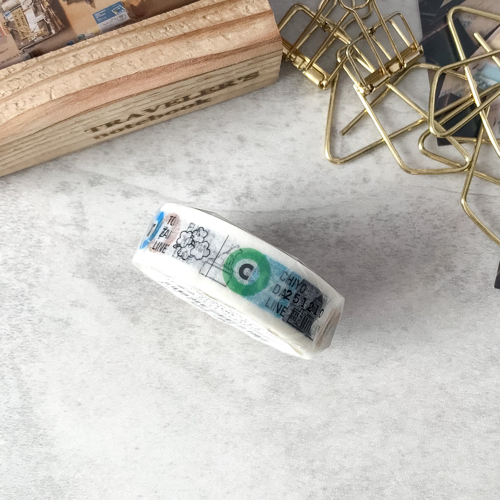Traveler's Factory Tokyo Metro washi tape detail shot, Japan stationery for planners and journaling