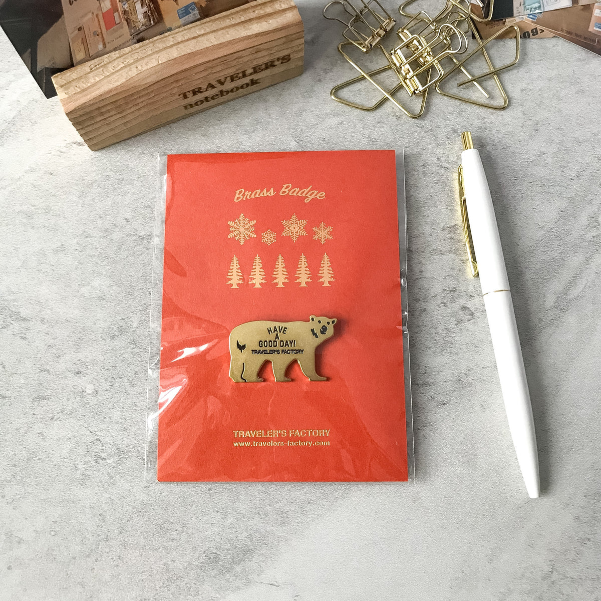 Traveler's Company: Brass Badge Bear - Art Bloss