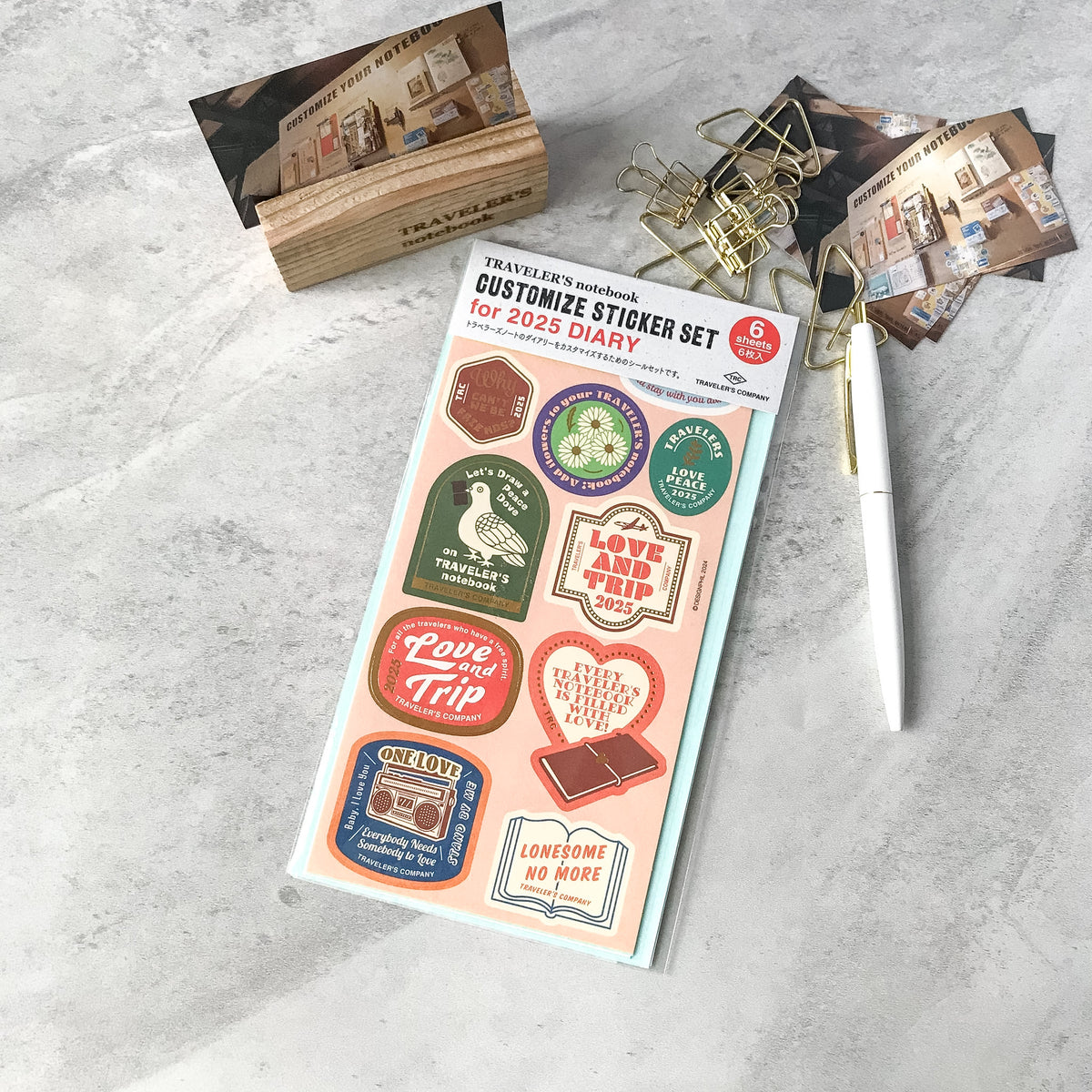 Traveler's Notebook Customized Stickers for 2025 Diary: Traveler's Company - Art Bloss