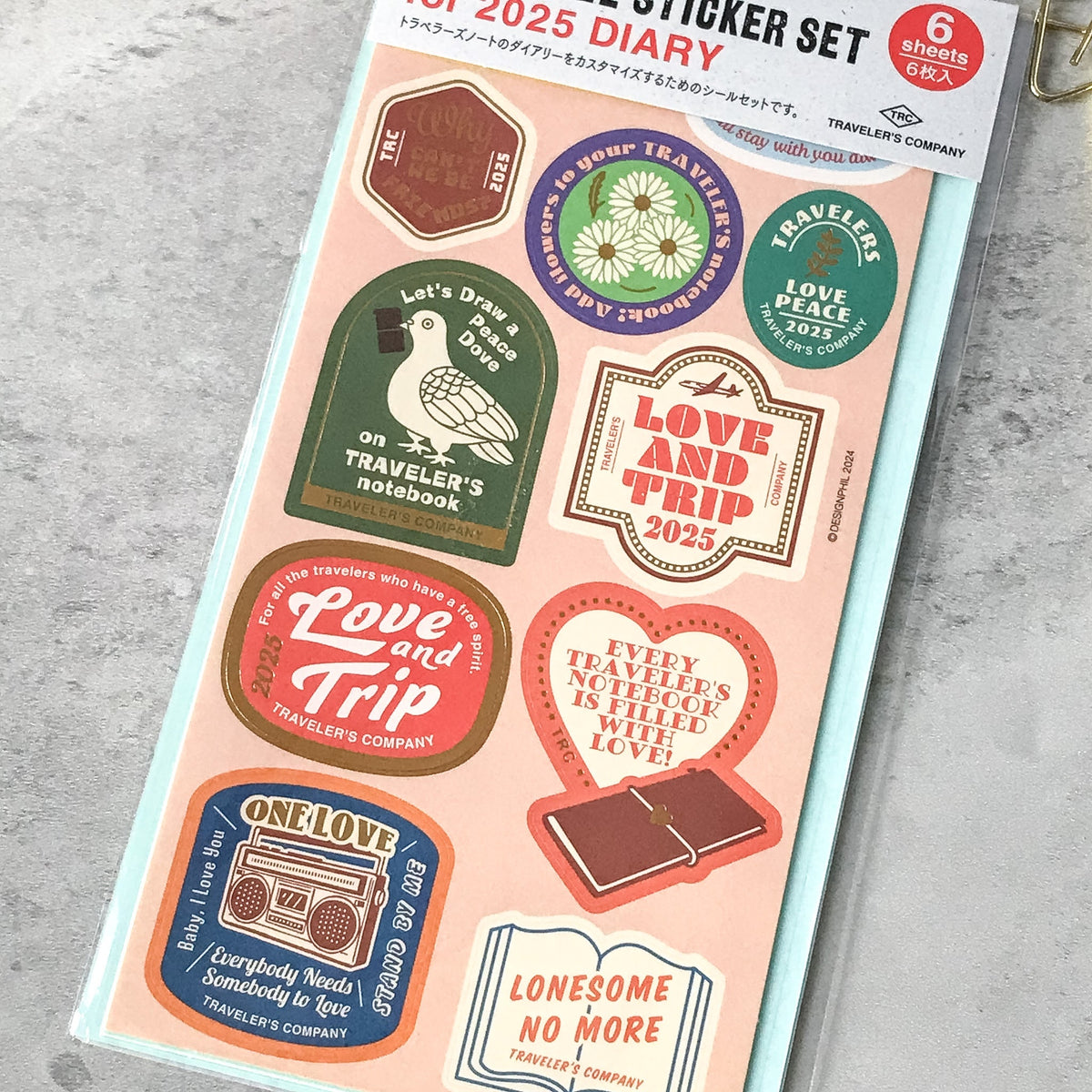 Traveler's Notebook Customized Stickers for 2025 Diary: Traveler's Company - Art Bloss
