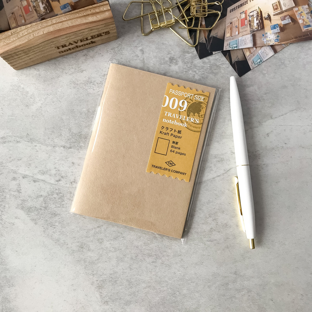 Traveler's Company: Traveler's Notebook Passport Size Refill, Kraft Paper - Art Bloss