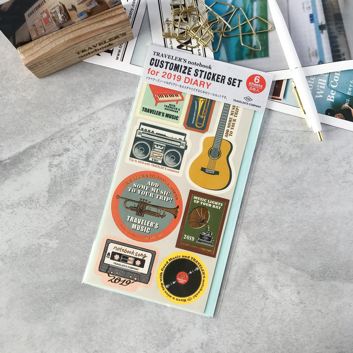 Traveler's Notebook Customized Stickers for 2019 Diary: Traveler's Company - Art Bloss