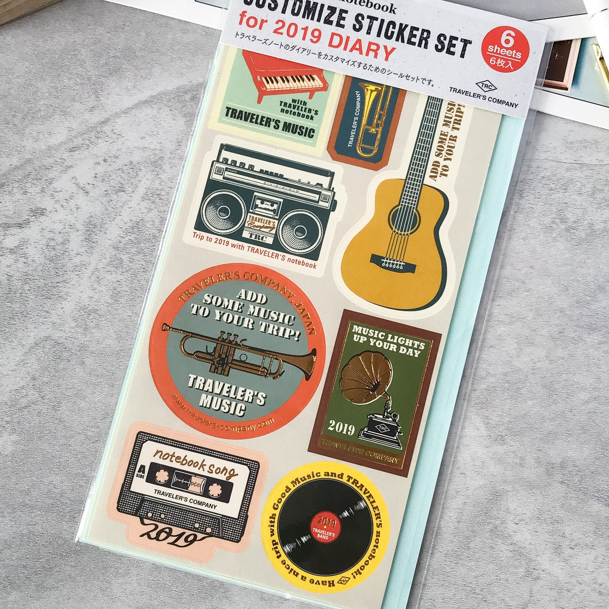 Traveler's Notebook Customized Stickers for 2019 Diary: Traveler's Company - Art Bloss
