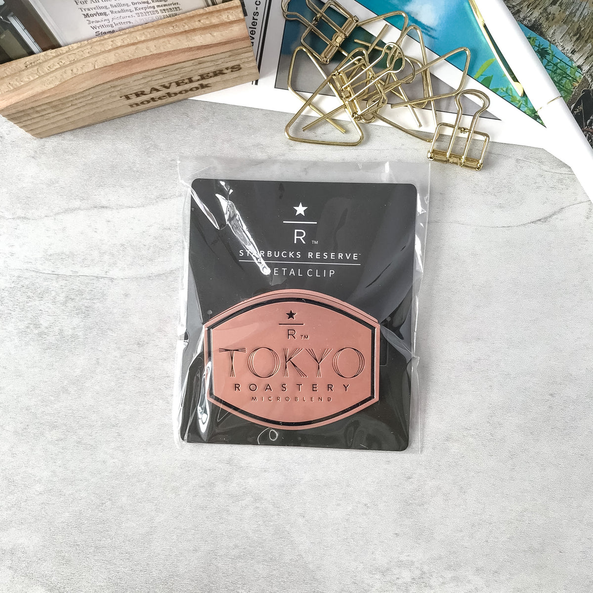 Traveler's Company x TOKYO ROASTERY MICROBLEND Coffee Bag Clip - Art Bloss