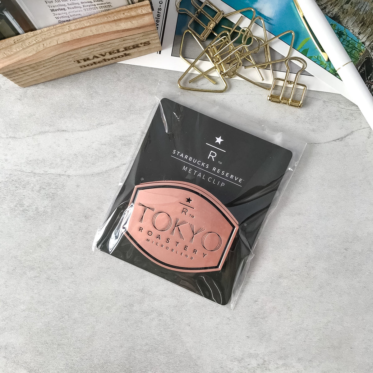Traveler's Company x TOKYO ROASTERY MICROBLEND Coffee Bag Clip - Art Bloss