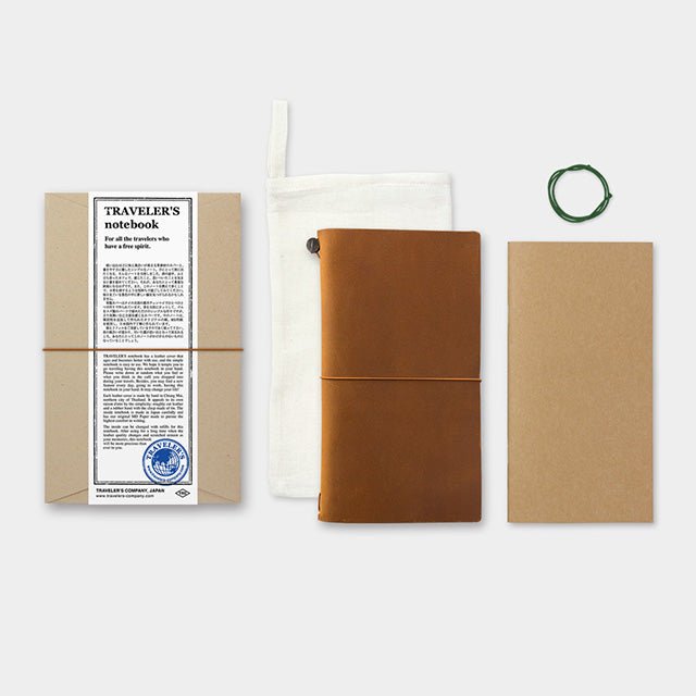 Traveler's Company: Leather Journal Traveler's Notebook Regular Size Camel - Art Bloss