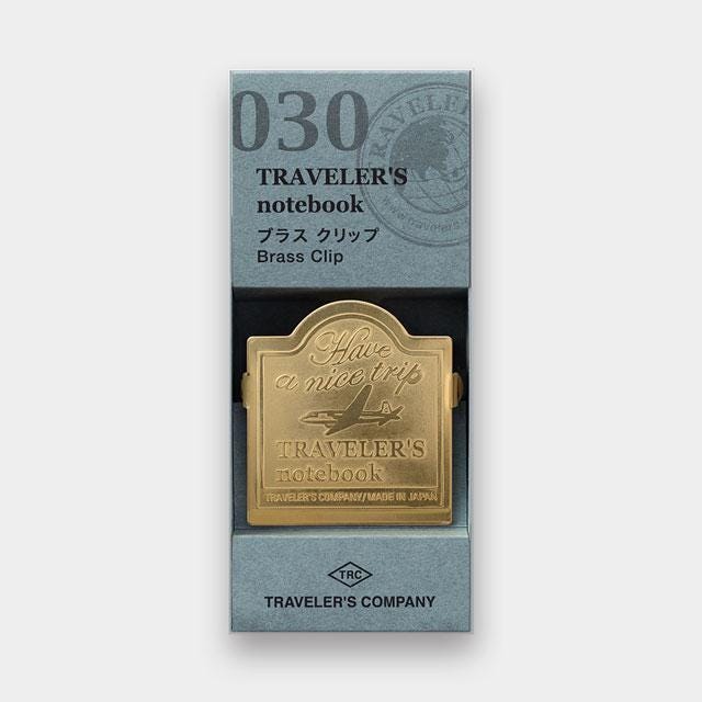 Traveler's Company: Traveler's Notebook Brass Clip Airplane - Art Bloss