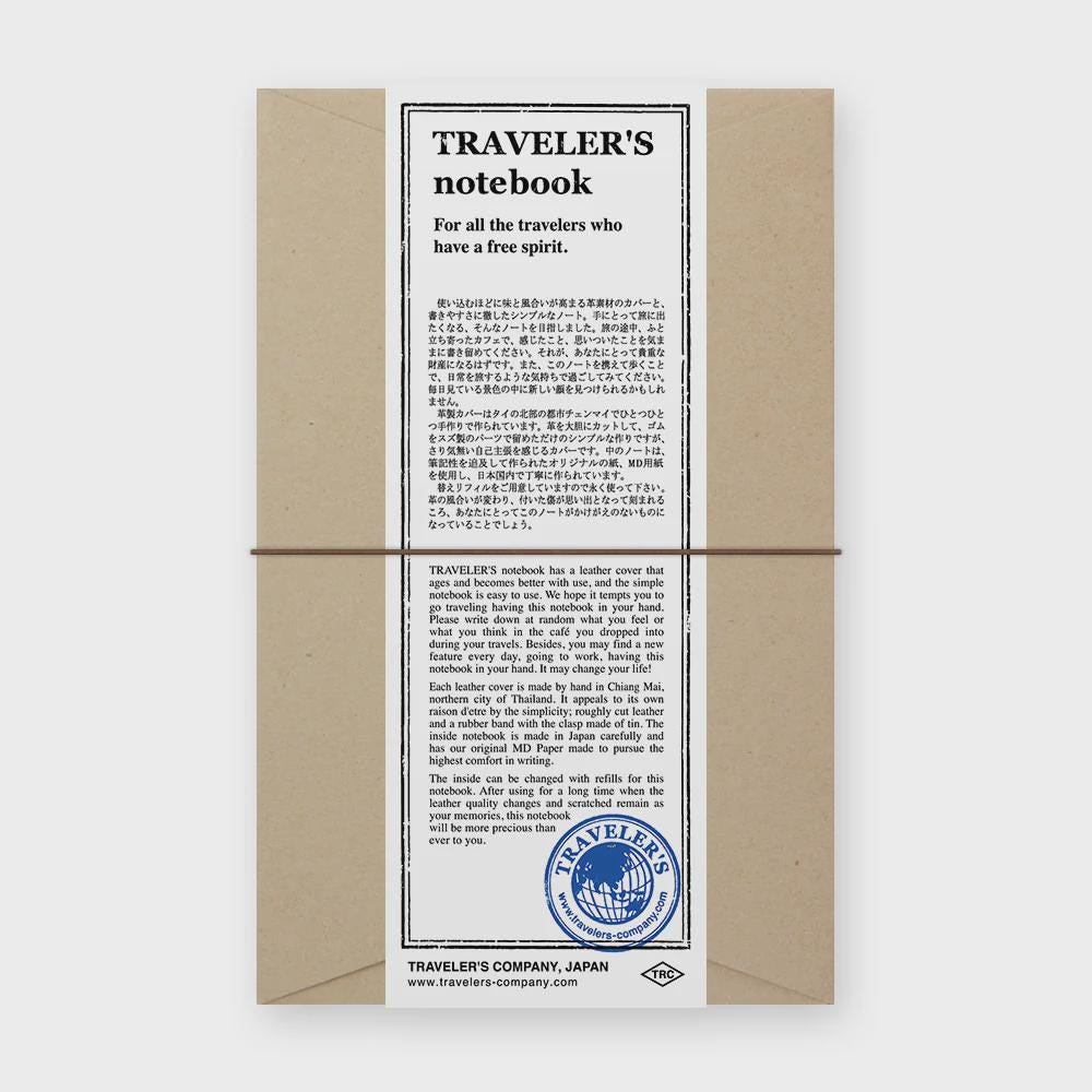 Traveler's Notebook Regular Size Brown: Traveler's Company - Art Bloss